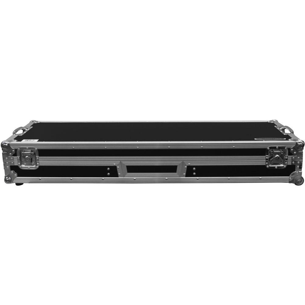 Odyssey Innovative Designs Flight Zone Low Profile Glide Style DJ Coffin for 12" Mixer, Two Turntables & Extra 2 RU