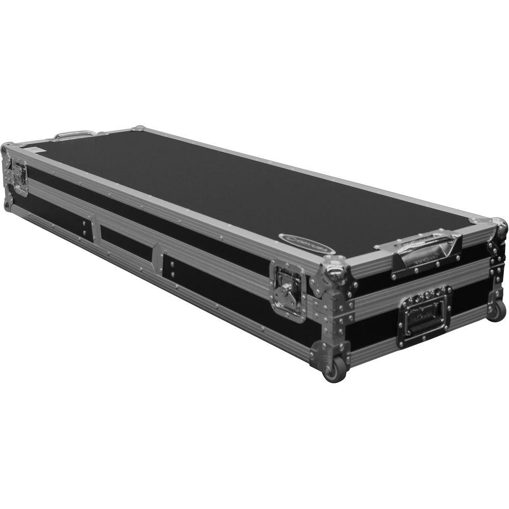 Odyssey Innovative Designs Flight Zone Low Profile Glide Style DJ Coffin for 12" Mixer, Two Turntables & Extra 2 RU