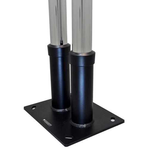 Premier Mounts Dual Pole Anchor Base for 2" Diameter Poles