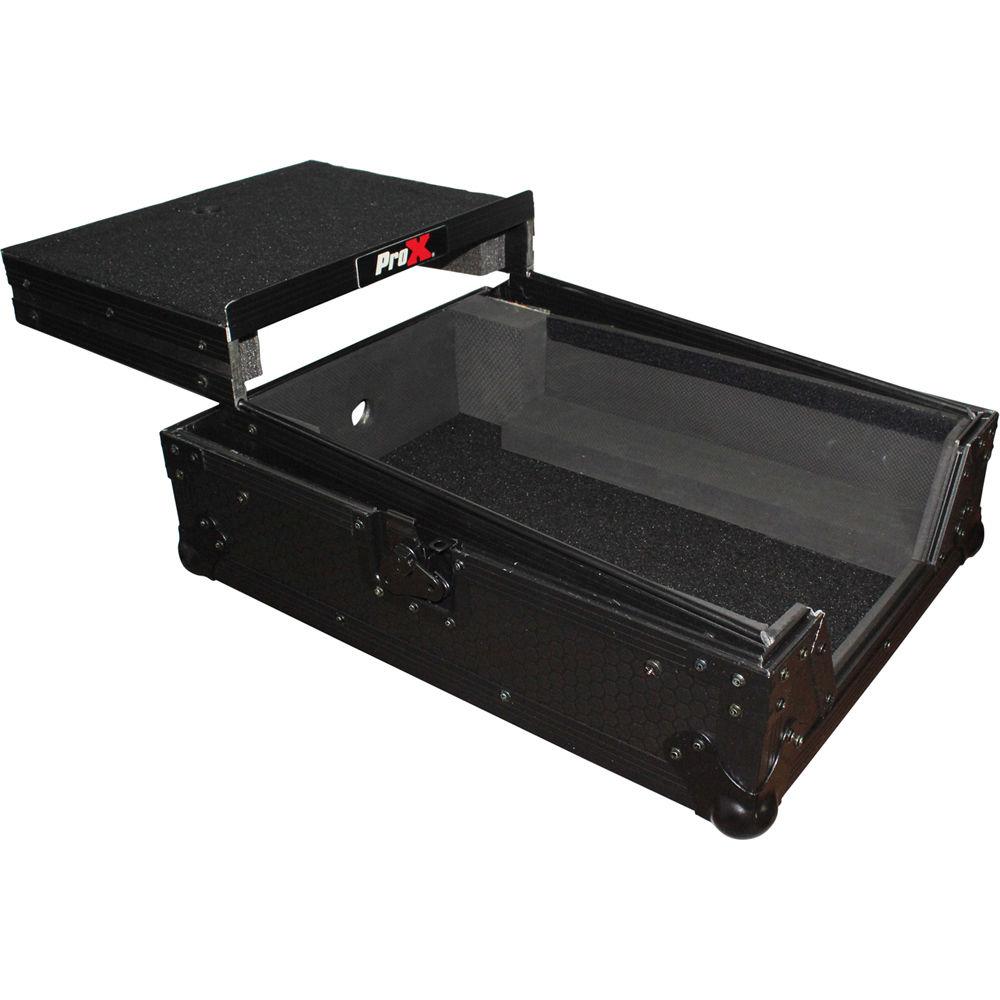 ProX Mixer Case for Large Format 12" DJ Mixers with Laptop Shelf