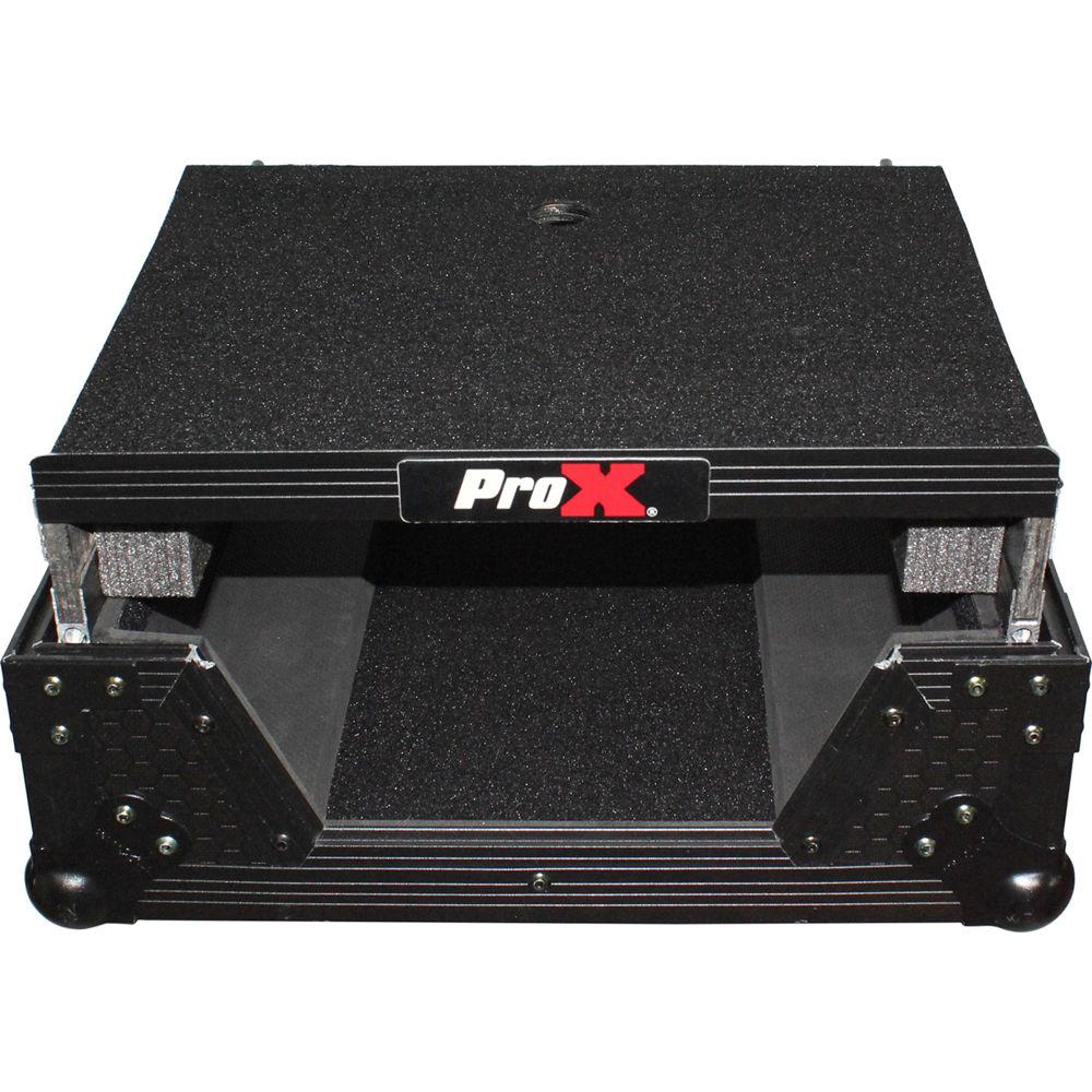 ProX Mixer Case for Large Format 12" DJ Mixers with Laptop Shelf