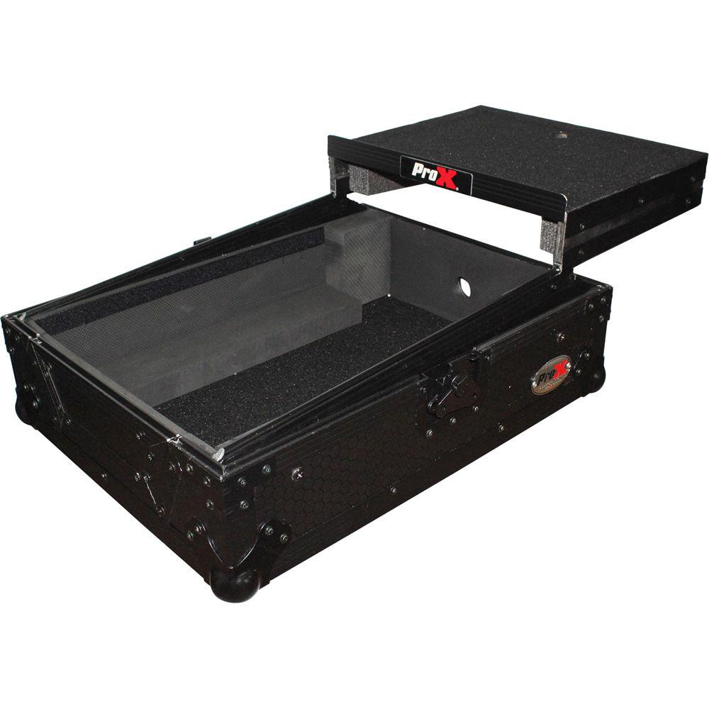 ProX Mixer Case for Large Format 12" DJ Mixers with Laptop Shelf
