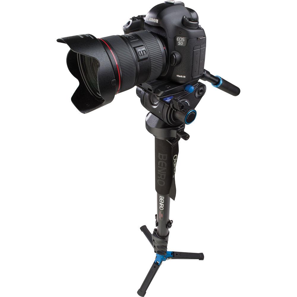 Benro A48FDS6 Series 4 Aluminum Monopod with 3-Leg Locking Base and S6 Video Head