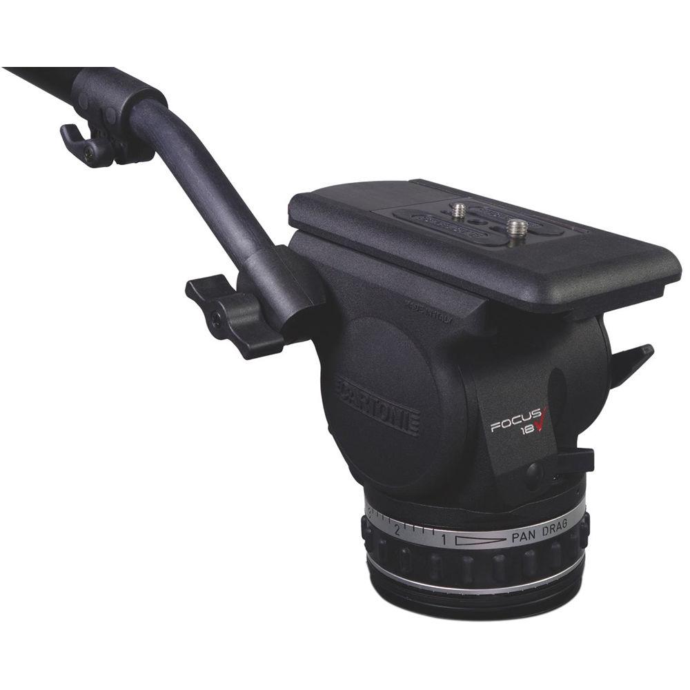 Cartoni Focus 18 Fluid Head with H602 Tripod Legs, Mid Spreader and 2nd Pan Bar