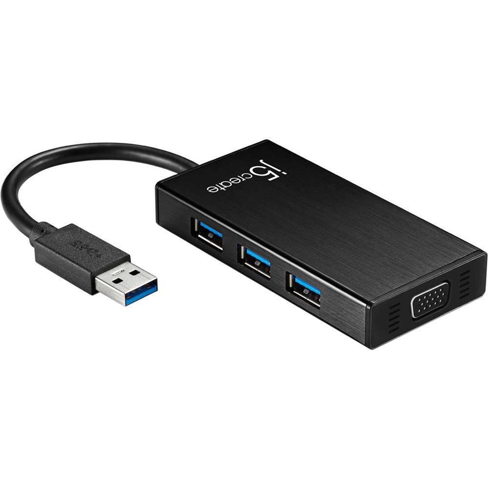 j5create 3-Port USB 3.1 Gen 1 Multi-Adapter Hub with VGA Port
