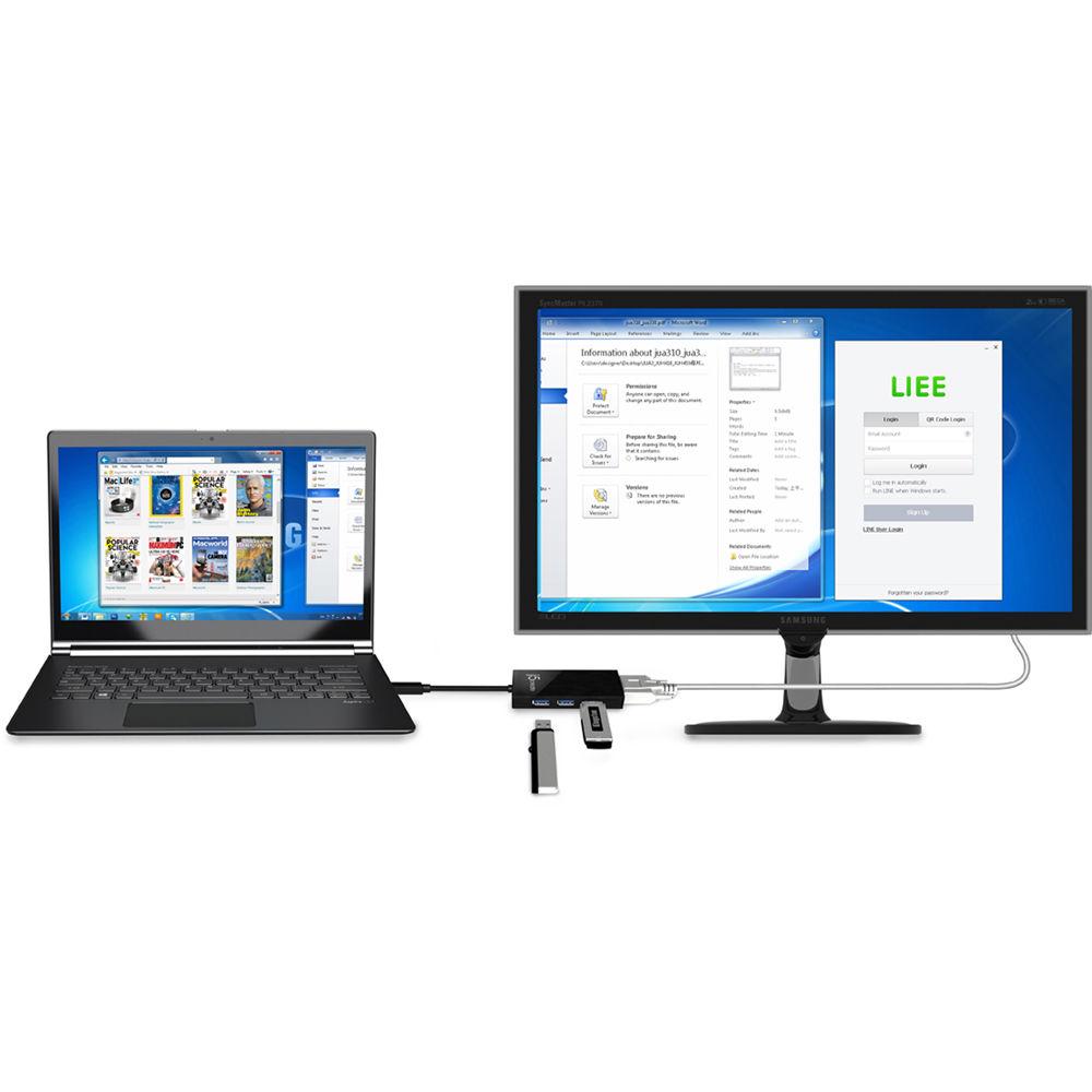 j5create 3-Port USB 3.1 Gen 1 Multi-Adapter Hub with VGA Port