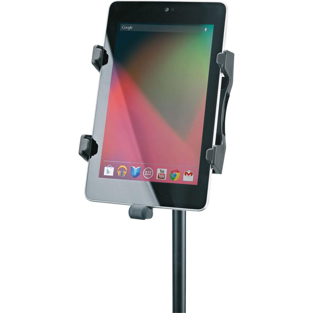 K&M 19776 Universal Tablet Holder with Microphone Stand