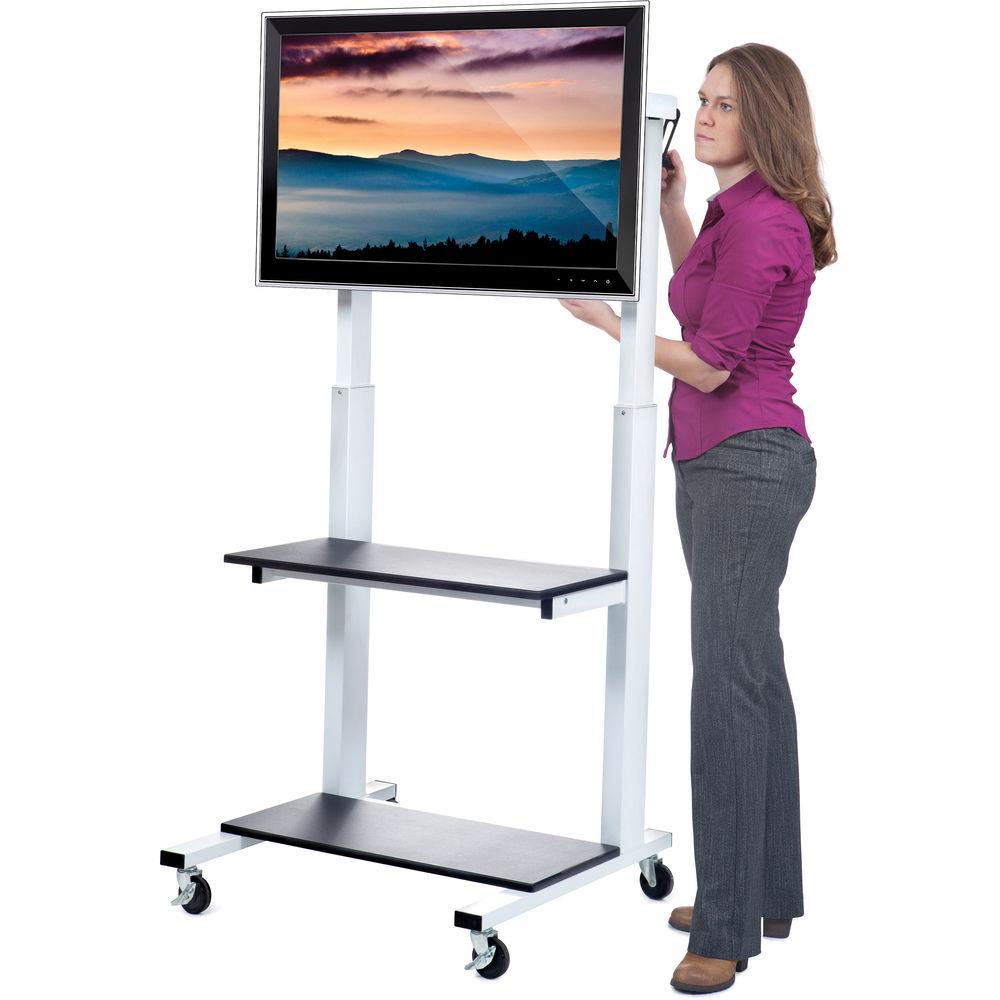 Luxor CLCD Crank-Adjustable Flat Panel TV Cart
