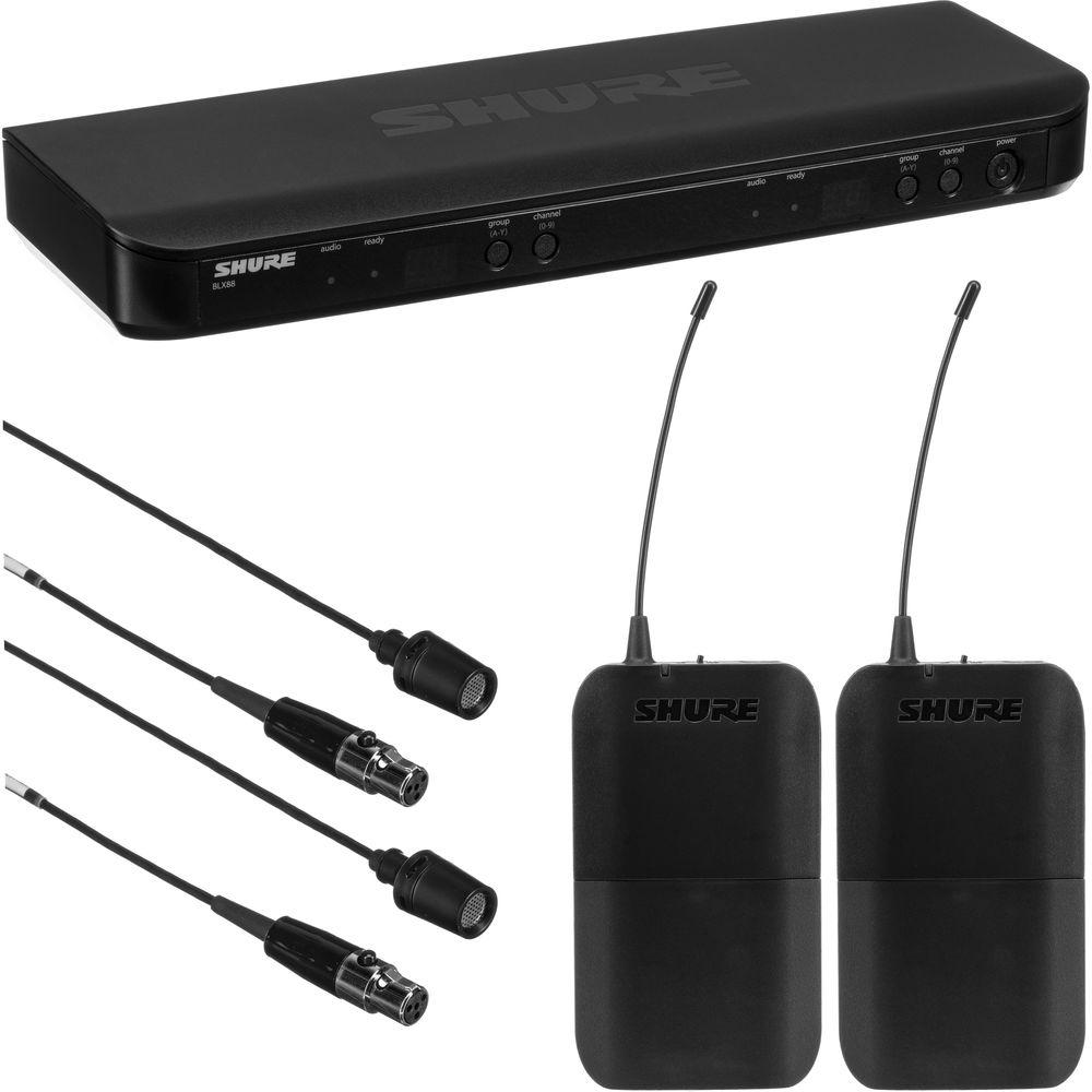 Shure BLX188 CVL Dual-Channel Dual Lavalier Wireless Mic System
