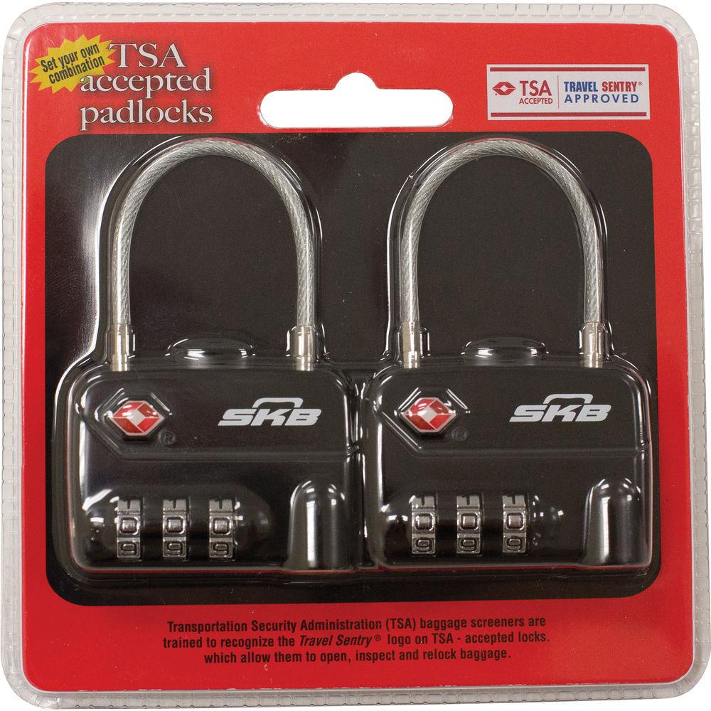 SKB TSA Combination Cable Padlocks, SKB, TSA, Combination, Cable, Padlocks