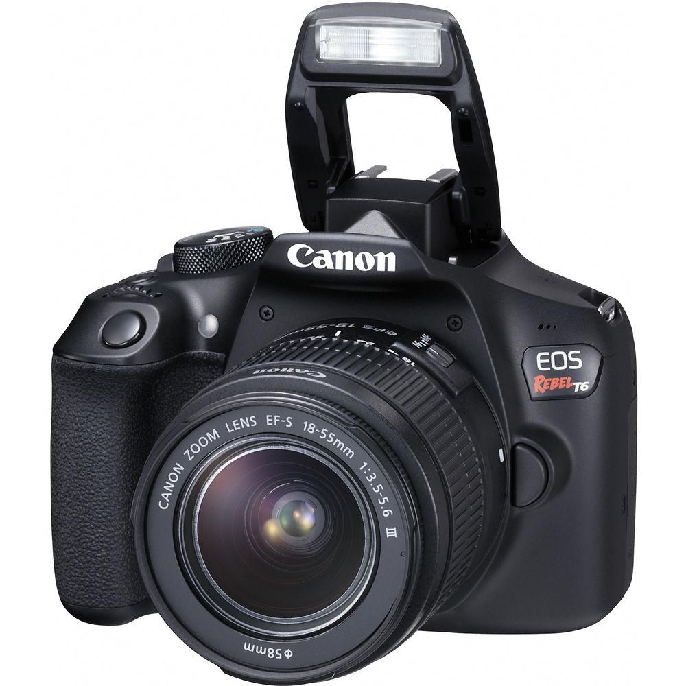 Canon EOS Rebel T6 DSLR Camera with 18-55mm and 75-300mm Lenses Kit