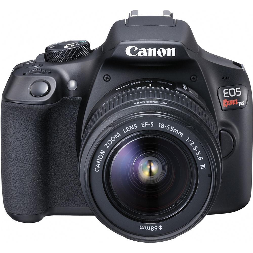 Canon EOS Rebel T6 DSLR Camera with 18-55mm and 75-300mm Lenses Kit