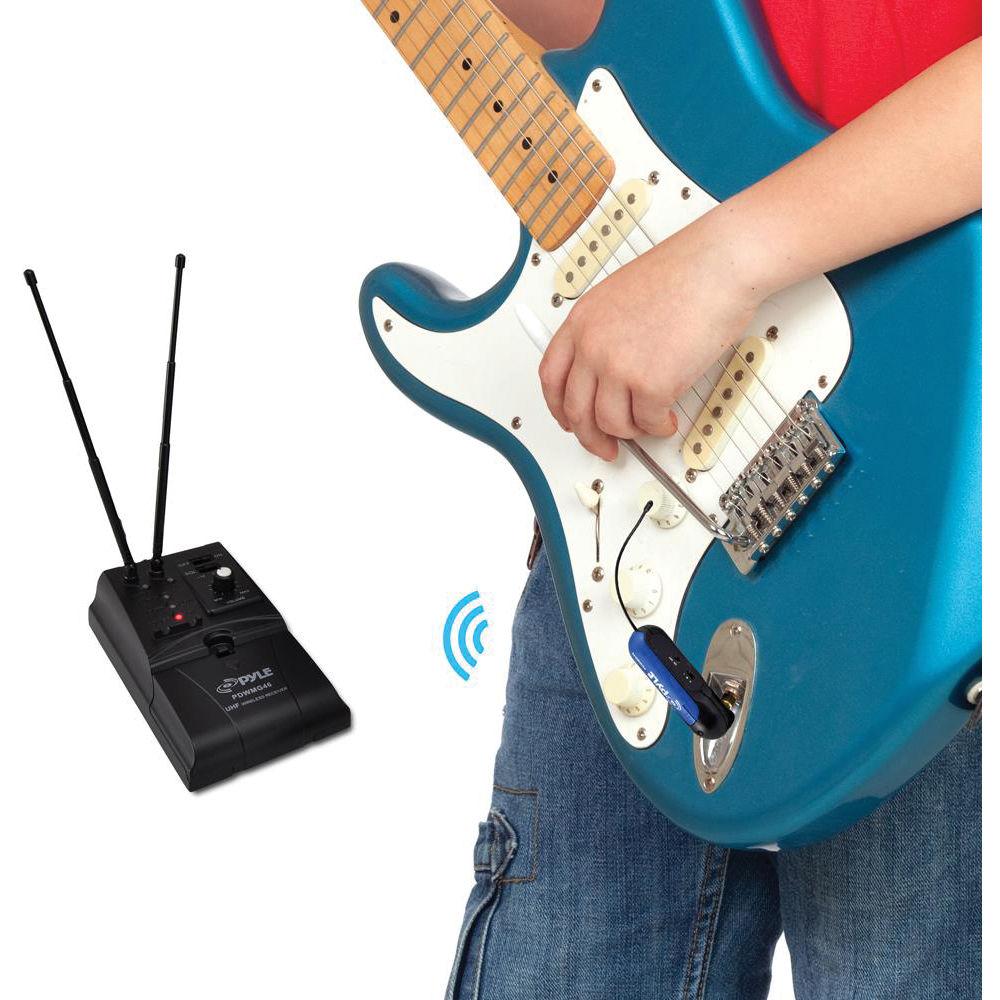 Pyle Pro Premier Series UHF Wireless Guitar Instrument Bug Transmitter Receiver System