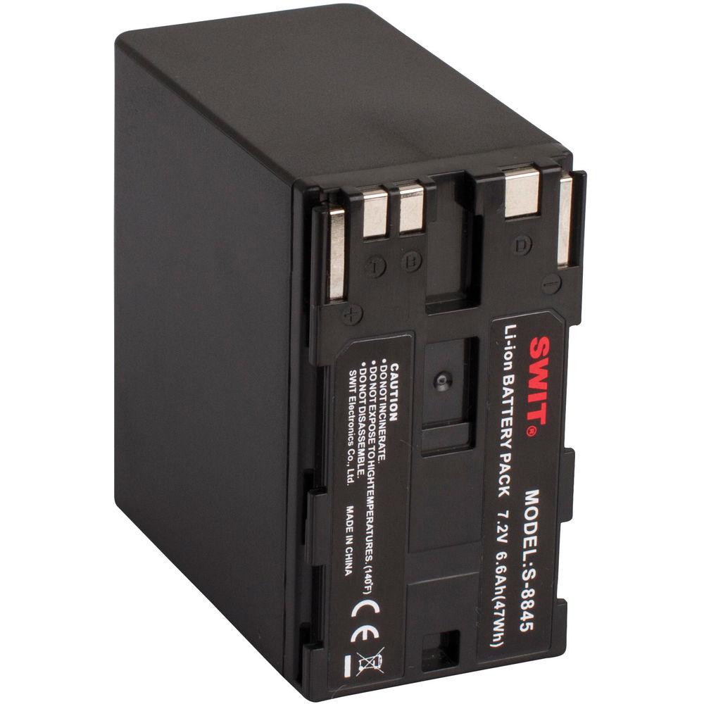 SWIT S-8845 7.2V, 47Wh Replacement Lithium-Ion DV Battery with DC Output for Canon BP-945 970G Batteries