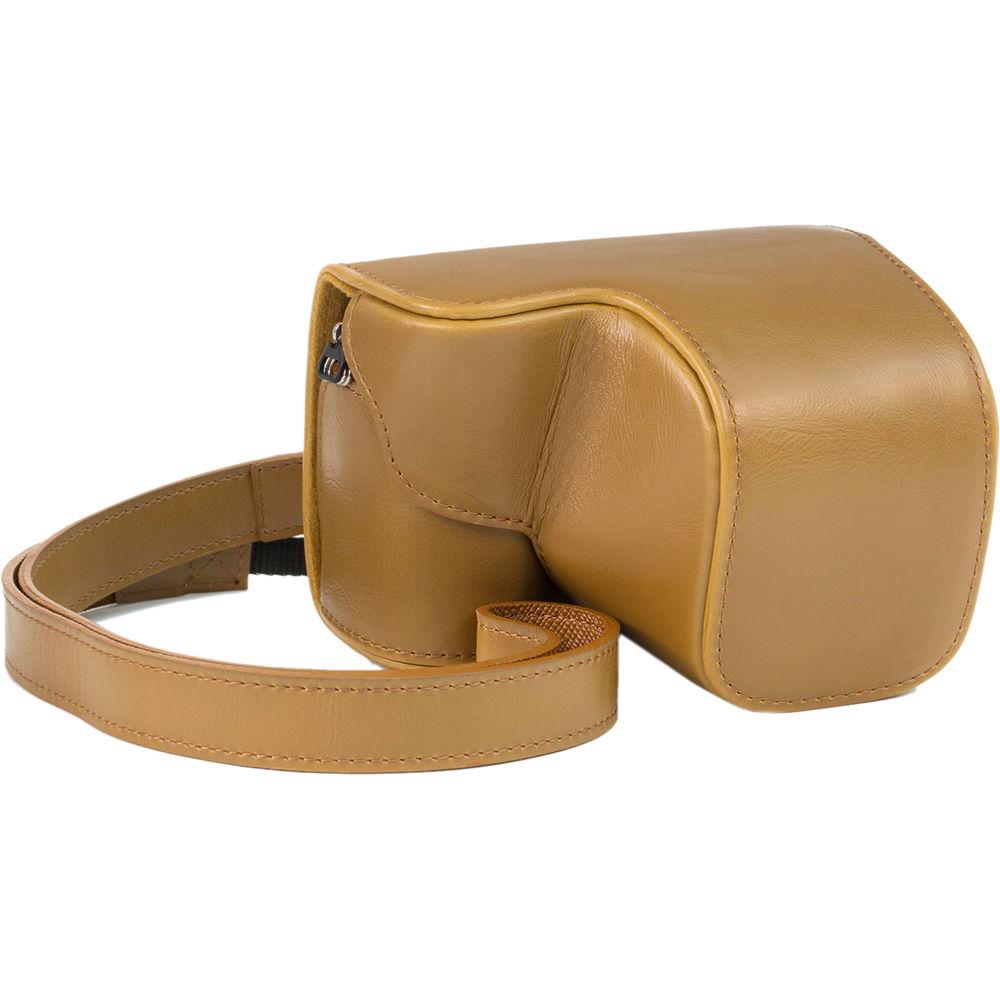 MegaGear Ever Ready PU Leather Case and Strap for Sony Alpha a5100, a5000 with 16-50mm Lens