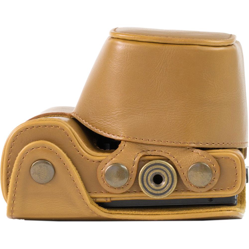 MegaGear Ever Ready PU Leather Case and Strap for Sony Alpha a5100, a5000 with 16-50mm Lens