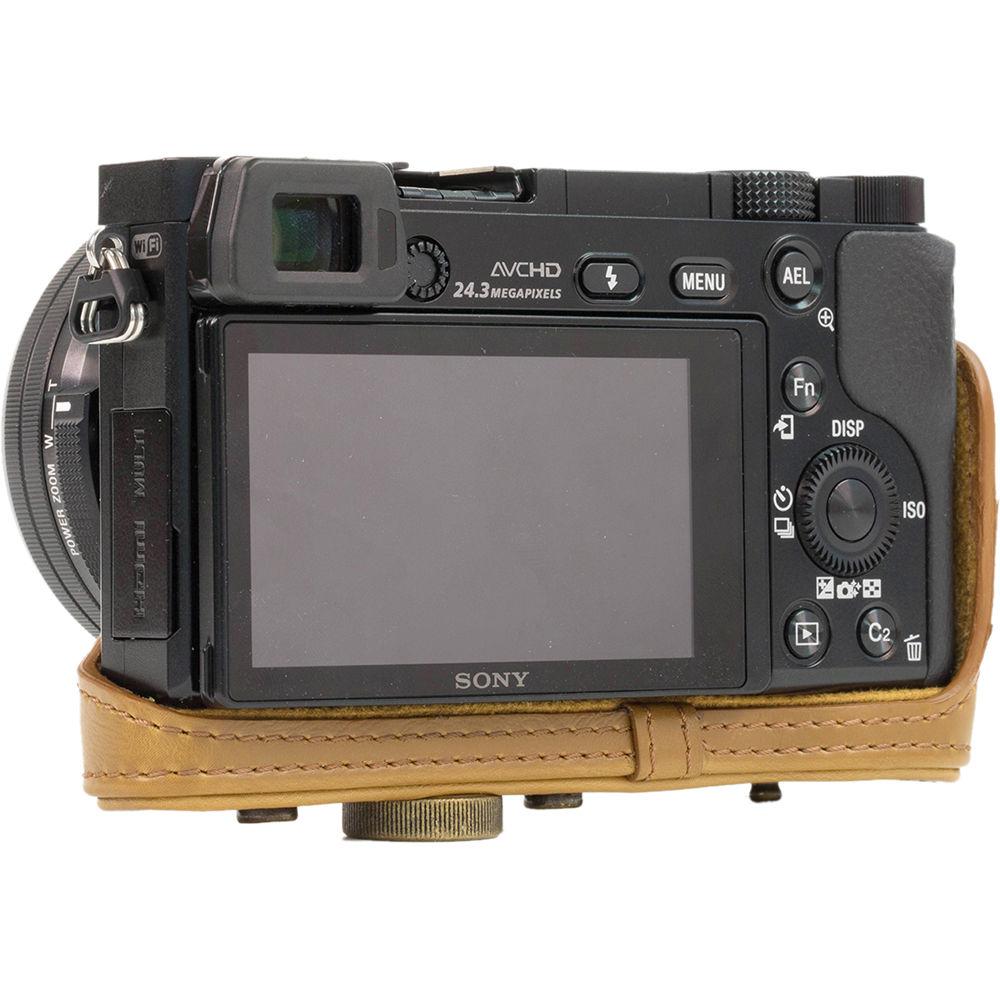 MegaGear Ever Ready PU Leather Case and Strap for Sony Alpha a5100, a5000 with 16-50mm Lens