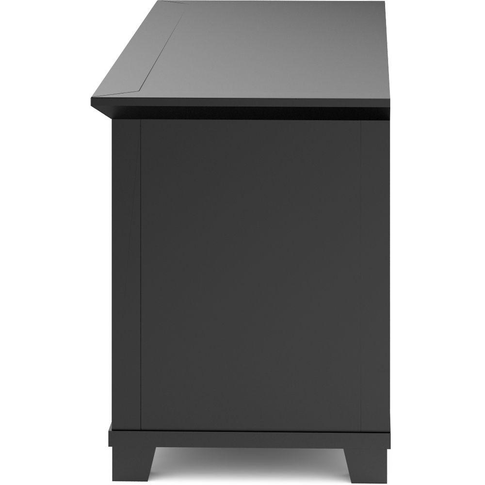 Salamander Designs Audio Video Cabinet in Matte Black with Glass Doors