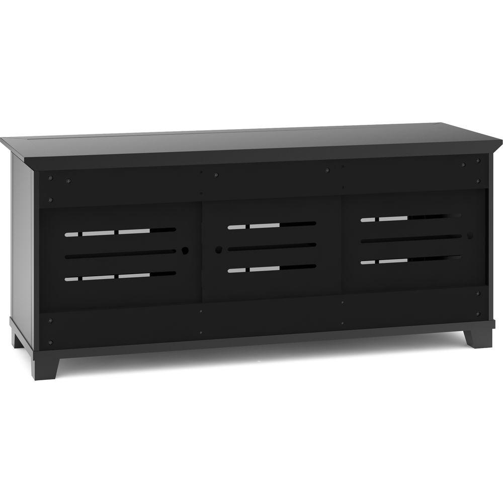 Salamander Designs Audio Video Cabinet in Matte Black with Glass Doors