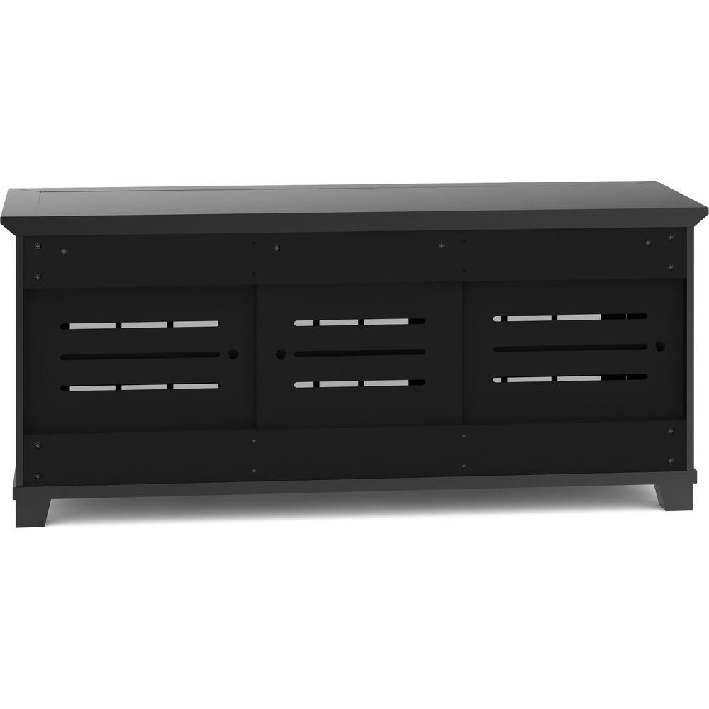 Salamander Designs Audio Video Cabinet in Matte Black with Glass Doors