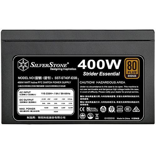 SilverStone Strider Series 400W 80 Plus Bronze Power Supply
