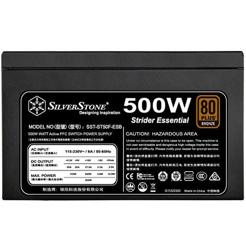 SilverStone Strider Series 500W 80 Plus Bronze Power Supply