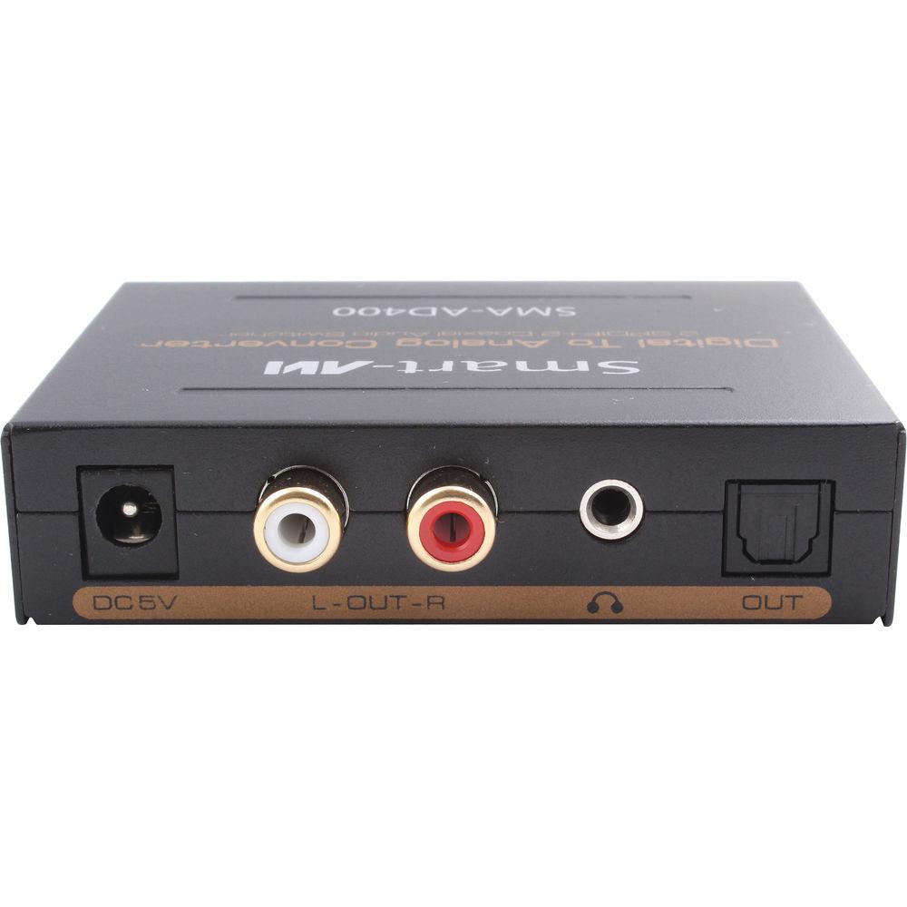 Smart-AVI SMA-AD400 4-Port Digital Audio Switcher with Integrated Analog Converter