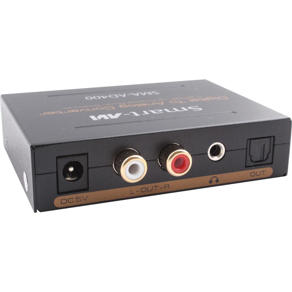 Smart-AVI SMA-AD400 4-Port Digital Audio Switcher with Integrated Analog Converter