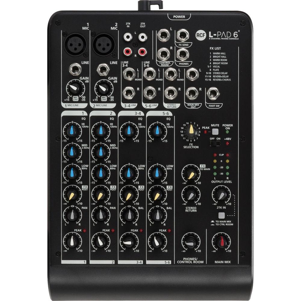 RCF LIVEPAD L-PAD 6X 6-Channel Mixing Console with Effects