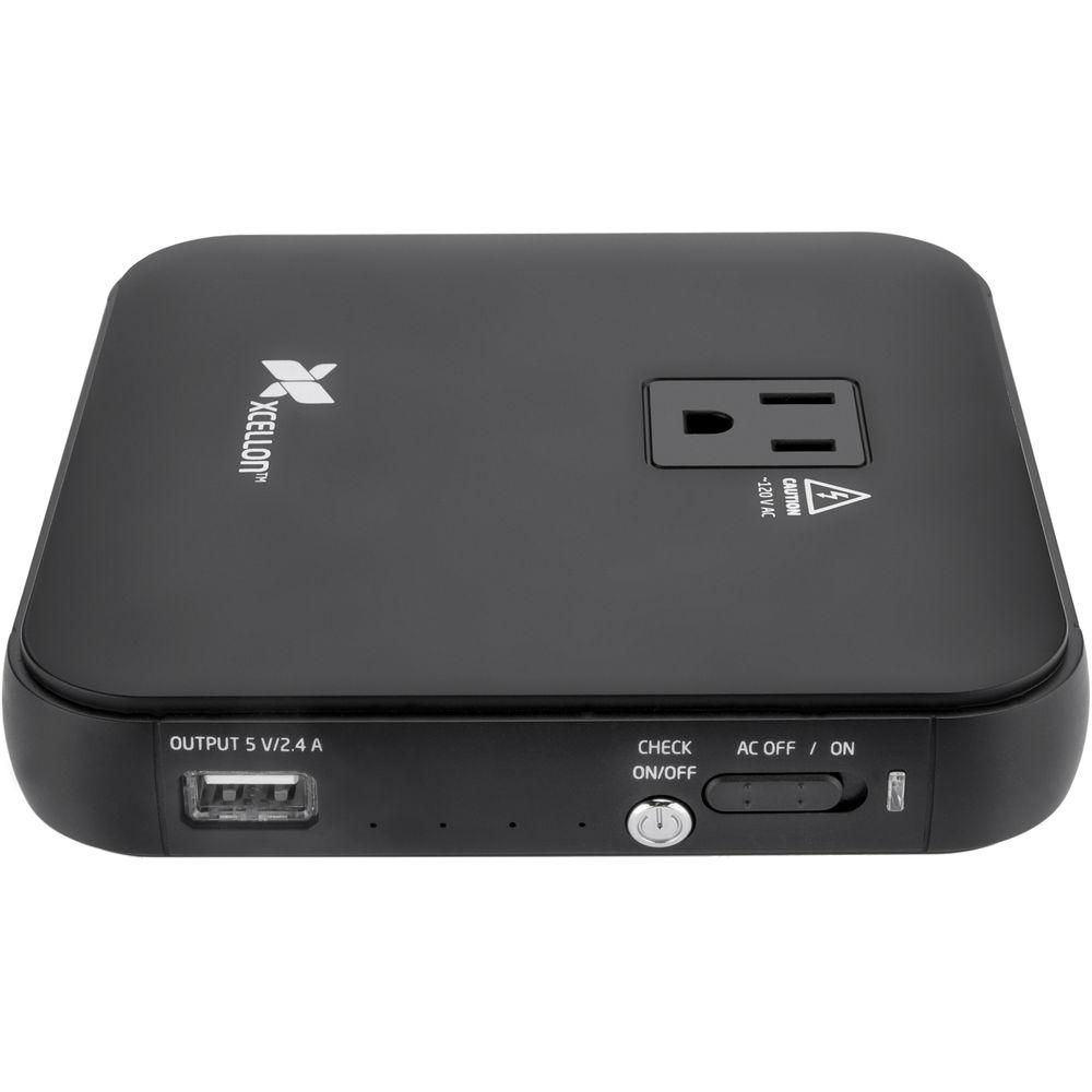 Xcellon 12,000mAh Power Bank with AC and USB Outlets