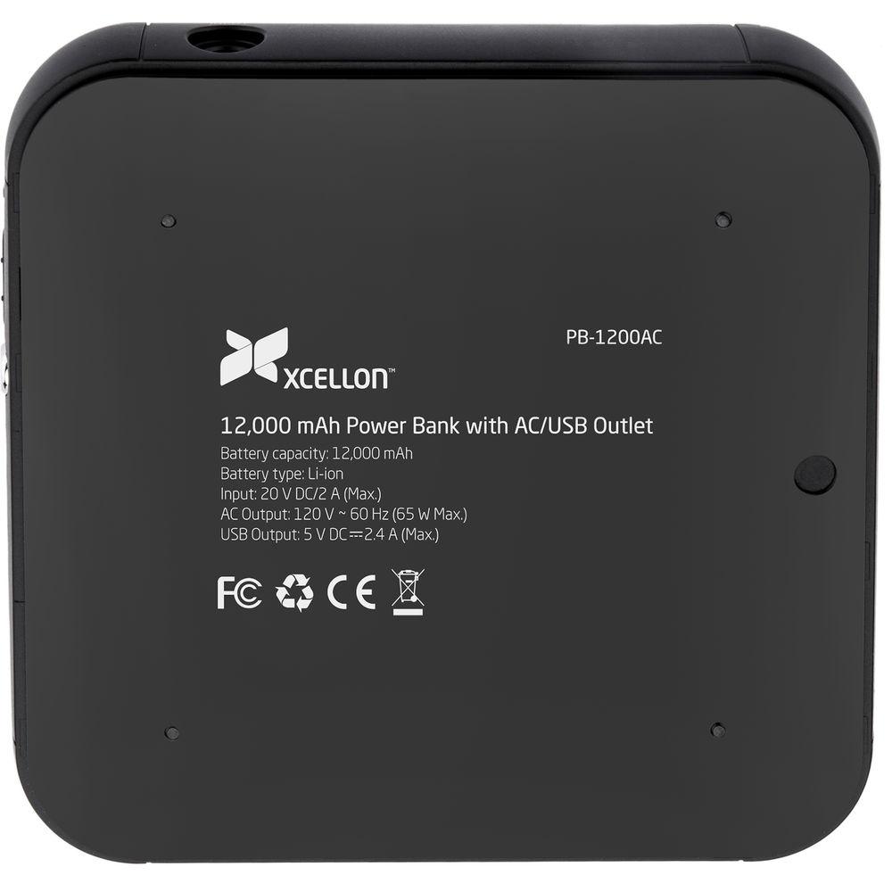 Xcellon 12,000mAh Power Bank with AC and USB Outlets