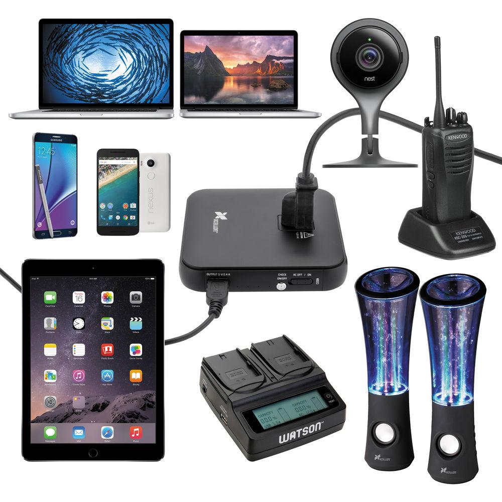 Xcellon 12,000mAh Power Bank with AC and USB Outlets