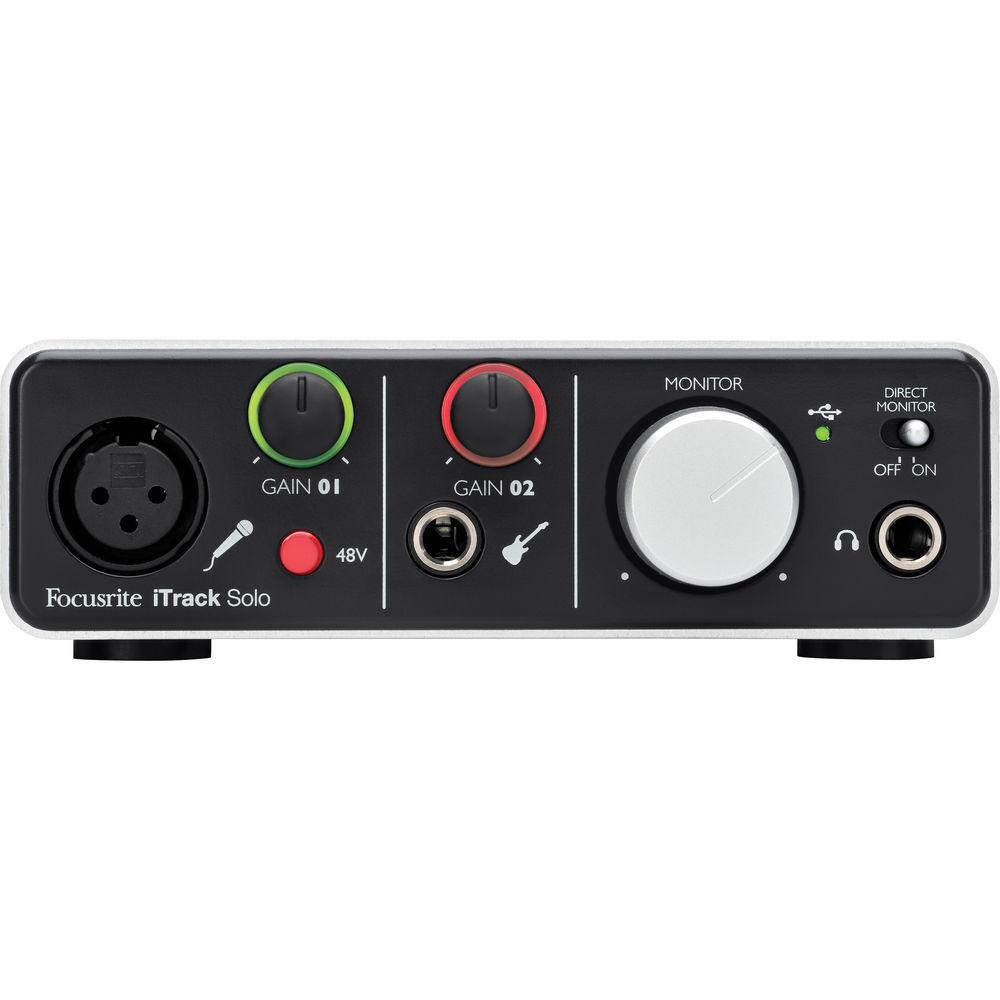 Focusrite iTrack Solo - USB 2.0 Audio Interface for Compatible iPad, Mac, PC