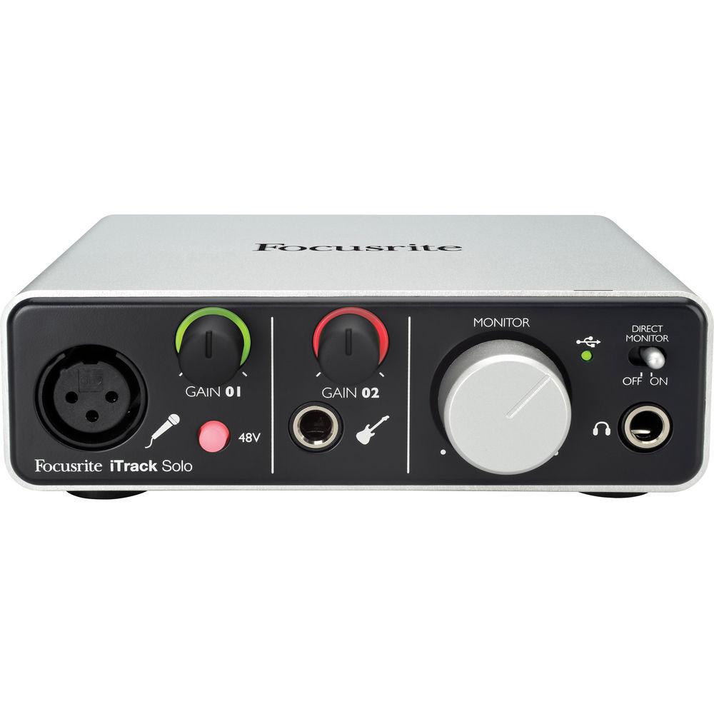 Focusrite iTrack Solo - USB 2.0 Audio Interface for Compatible iPad, Mac, PC