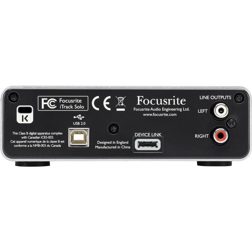 Focusrite iTrack Solo - USB 2.0 Audio Interface for Compatible iPad, Mac, PC
