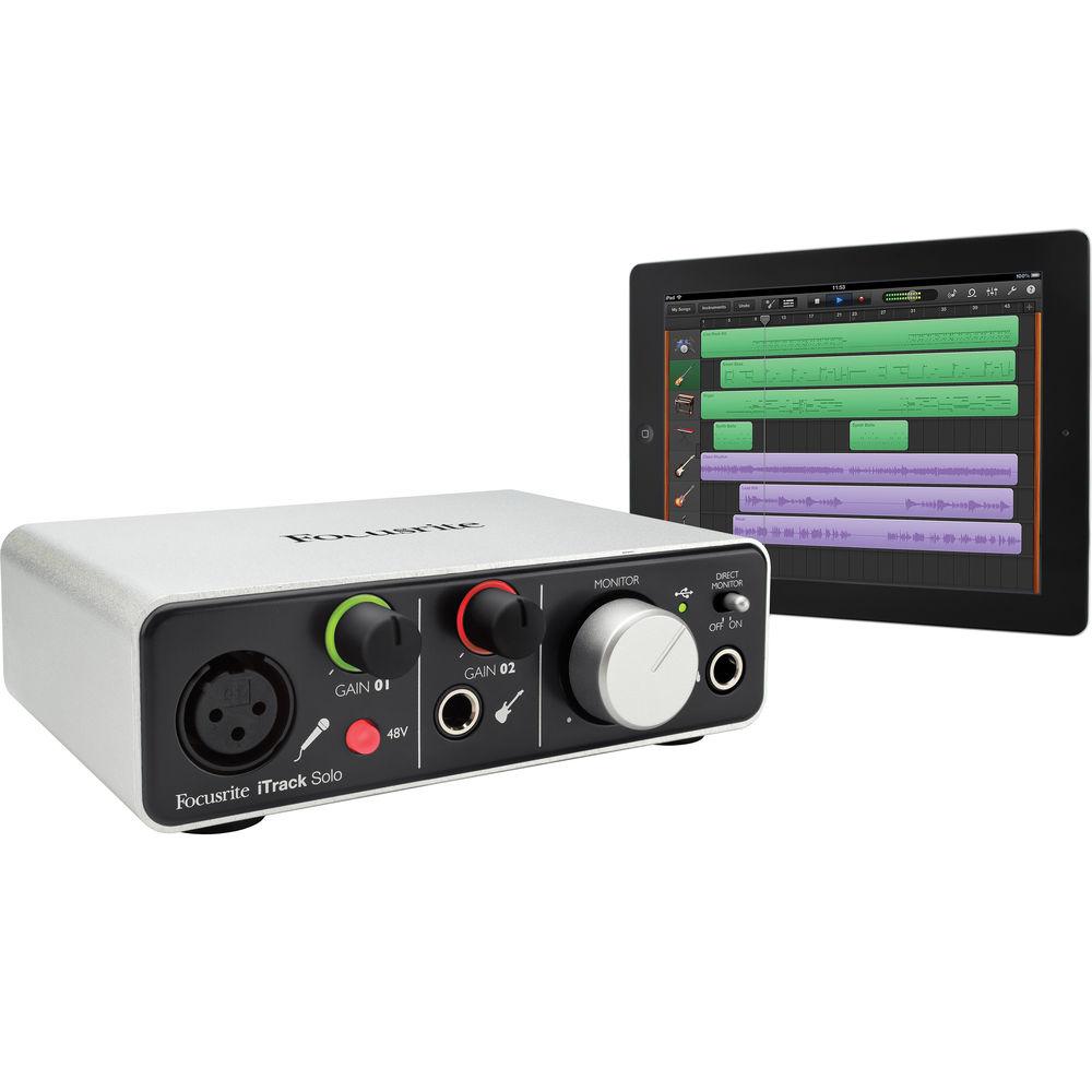 Focusrite iTrack Solo - USB 2.0 Audio Interface for Compatible iPad, Mac, PC