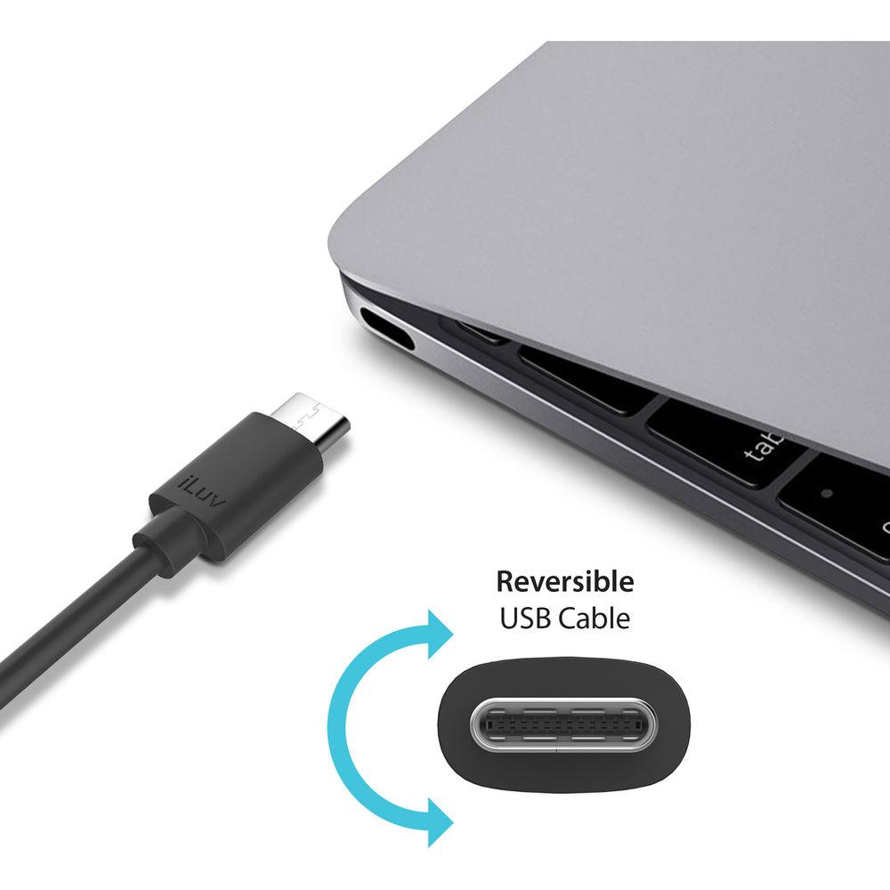 iLuv USB Type-C Male to USB Type-A Male Charge & Sync Cable