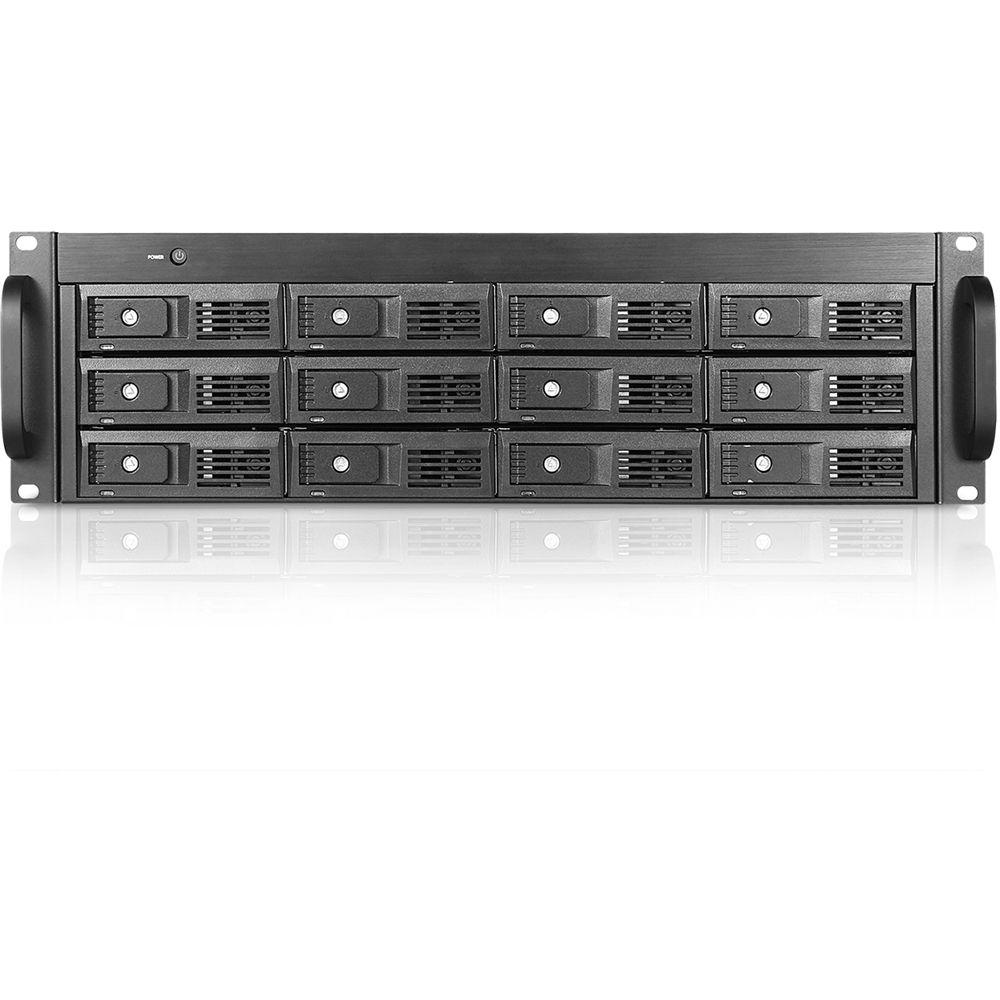 iStarUSA 12-Bay 3.5" SAS SATA 6.0Gbps miniSAS SFF8088 JBOD Trayless Rackmount Chassis