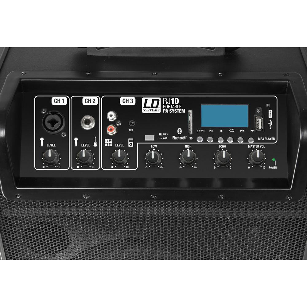LD Systems Roadjack 10 Battery-Powered Bluetooth Loudspeaker with Mixer