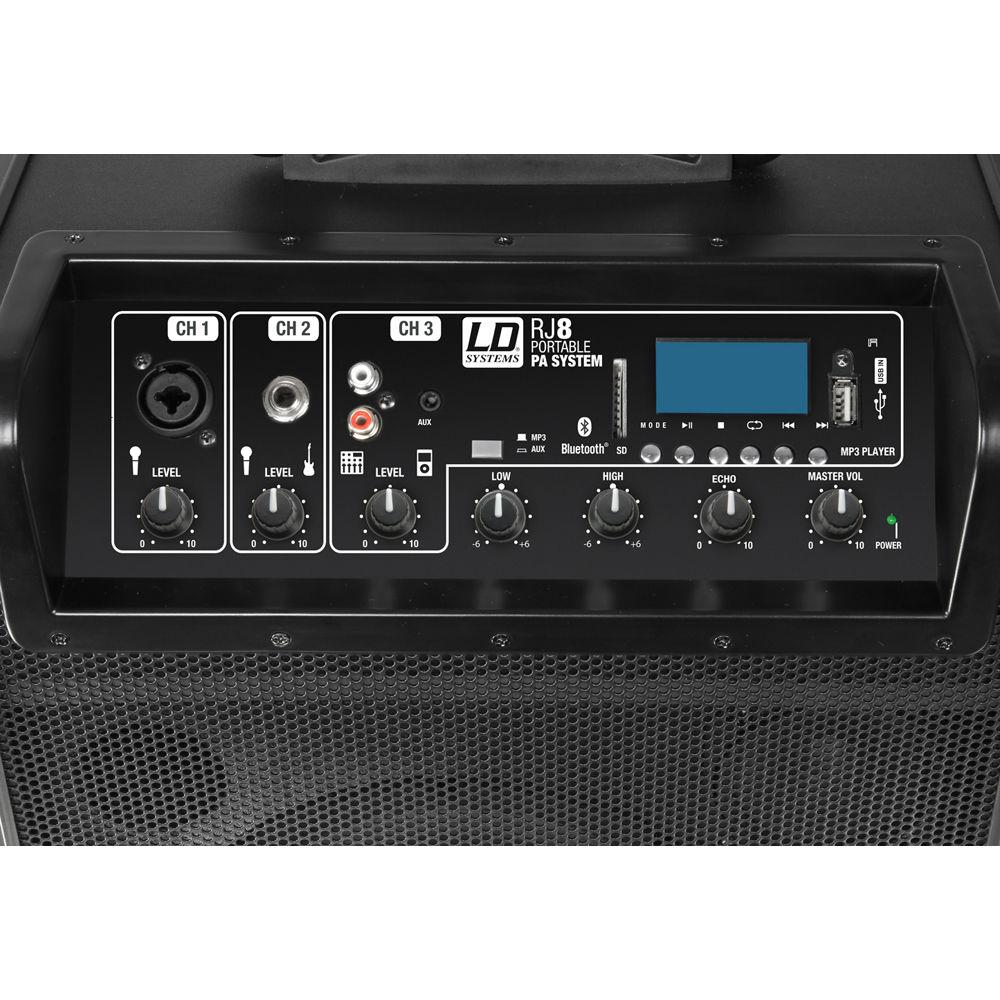 LD Systems Roadjack 8 Battery-Powered Bluetooth Loudspeaker with Mixer