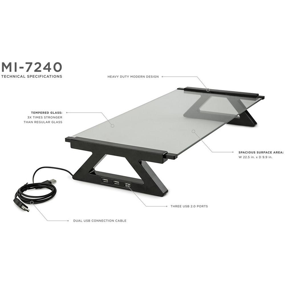 Mount-It! MI-7240 Ergonomic Slim Glass Stand
