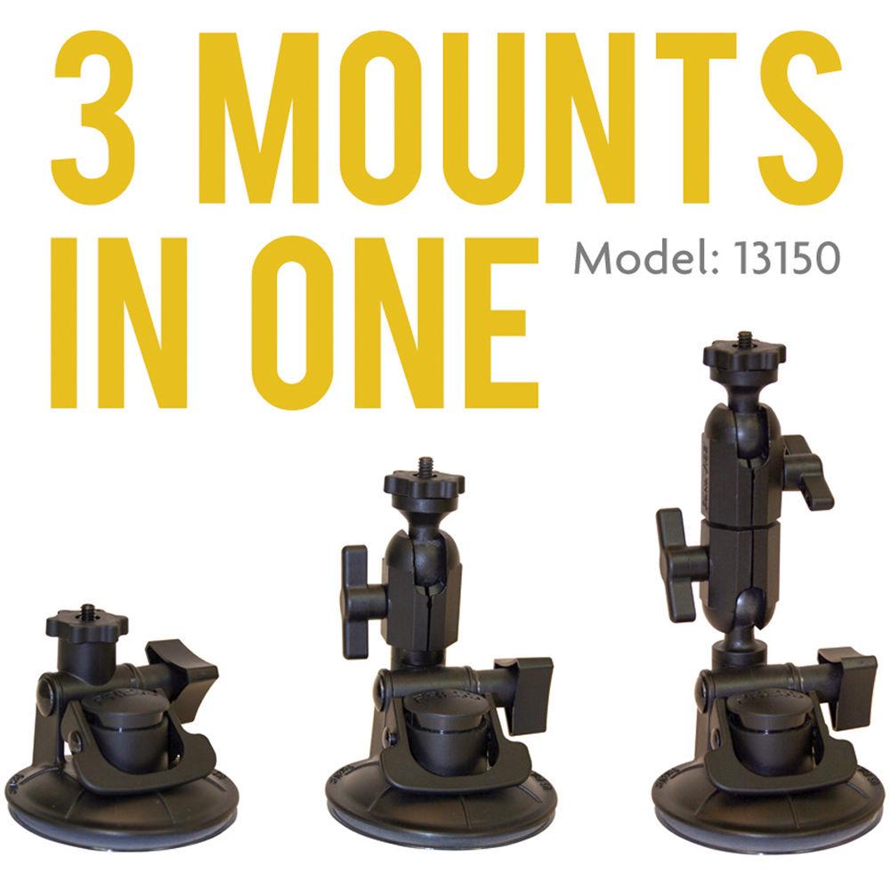 PANAVISE ActionGrip 3-N-1 Suction Cup Action Cam Mount Kit
