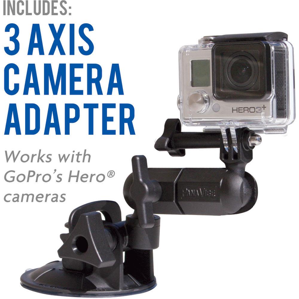 PANAVISE ActionGrip 3-N-1 Suction Cup Action Cam Mount Kit