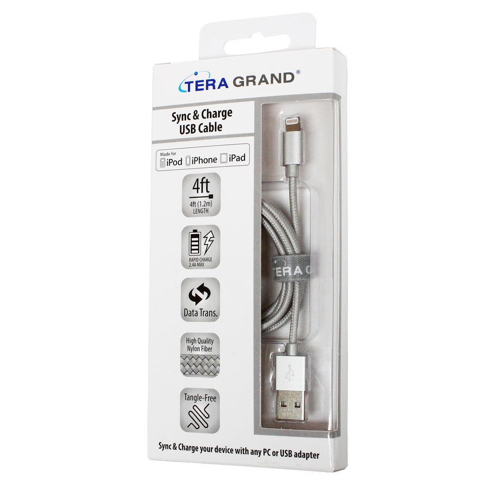 Tera Grand Apple MFi Lightning to USB Braided Cable with Aluminum Housing