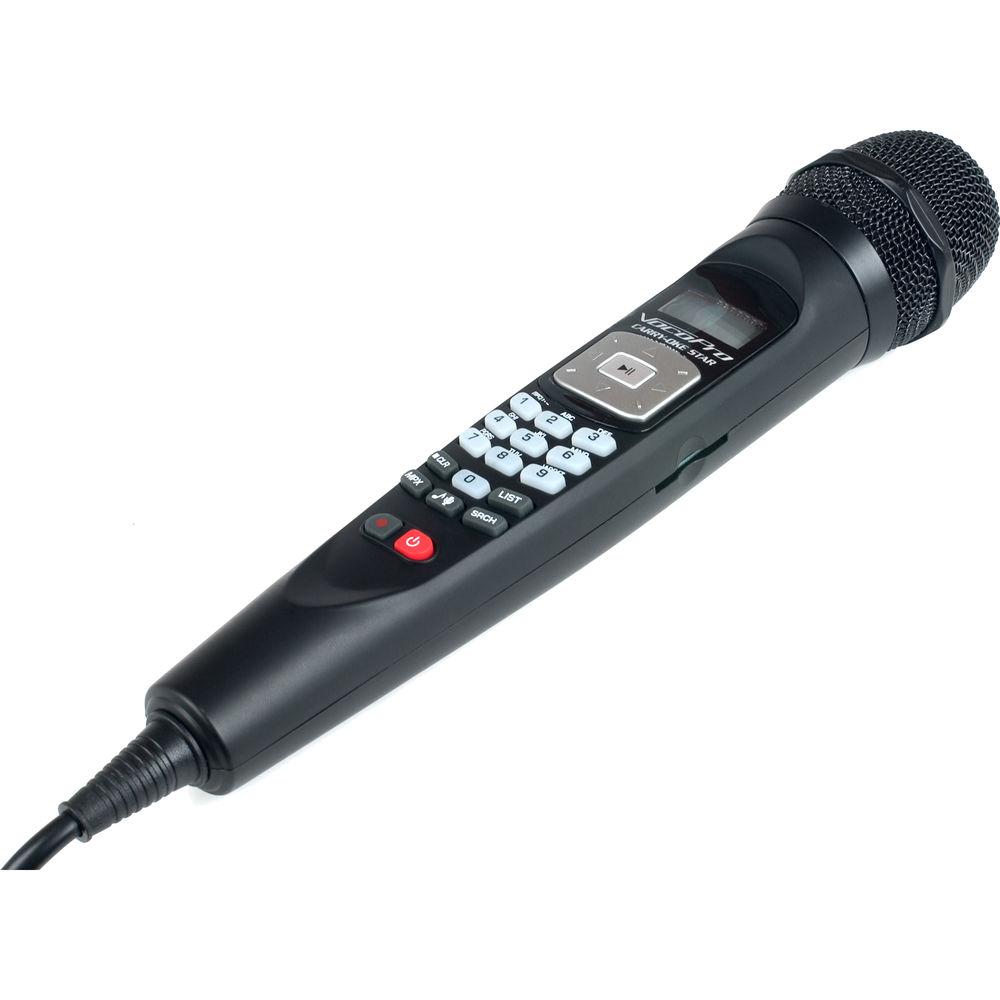 VocoPro CARRY-OKE STAR Plug & Play Karaoke Microphone with SD Card Player Recorder