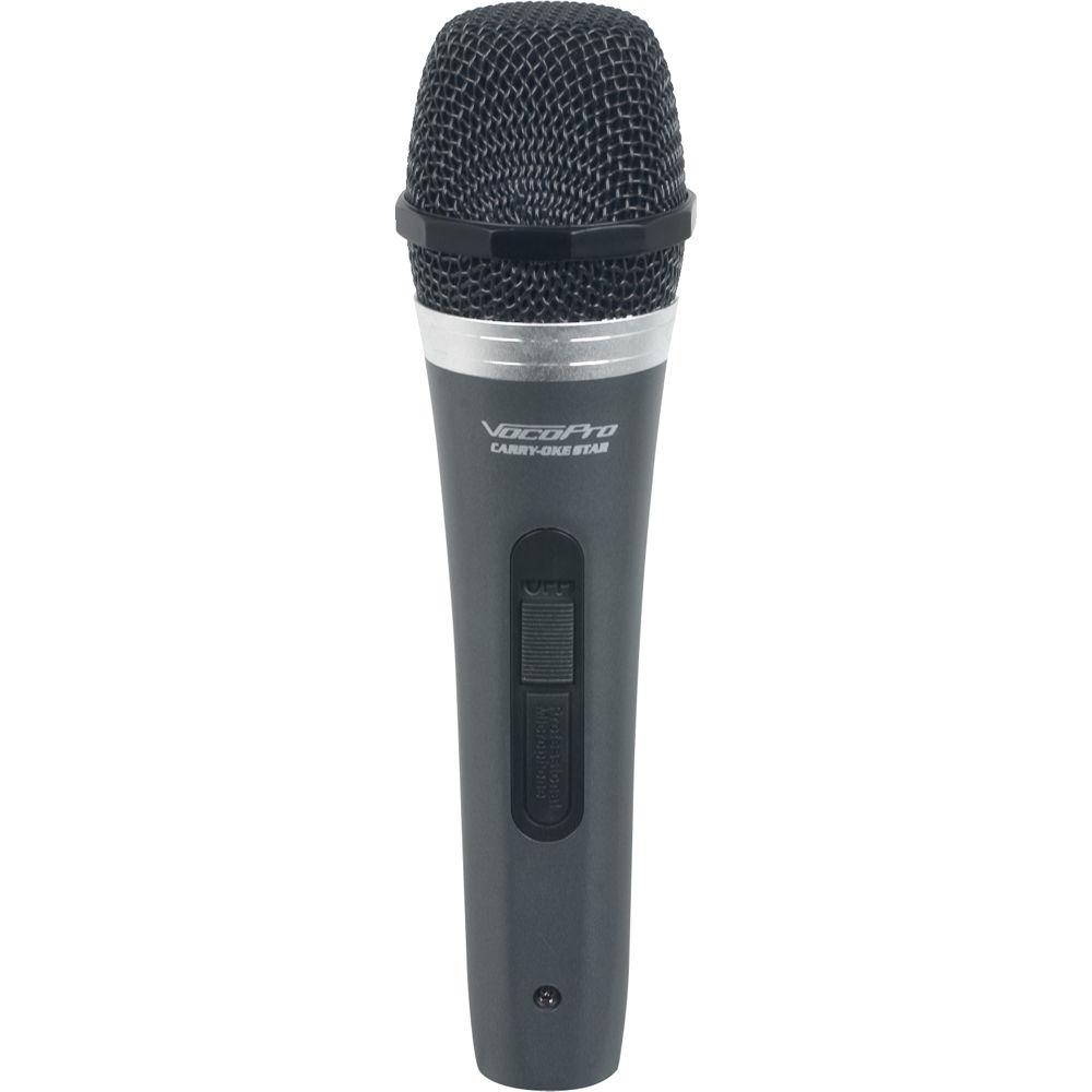 VocoPro CARRY-OKE STAR Plug & Play Karaoke Microphone with SD Card Player Recorder