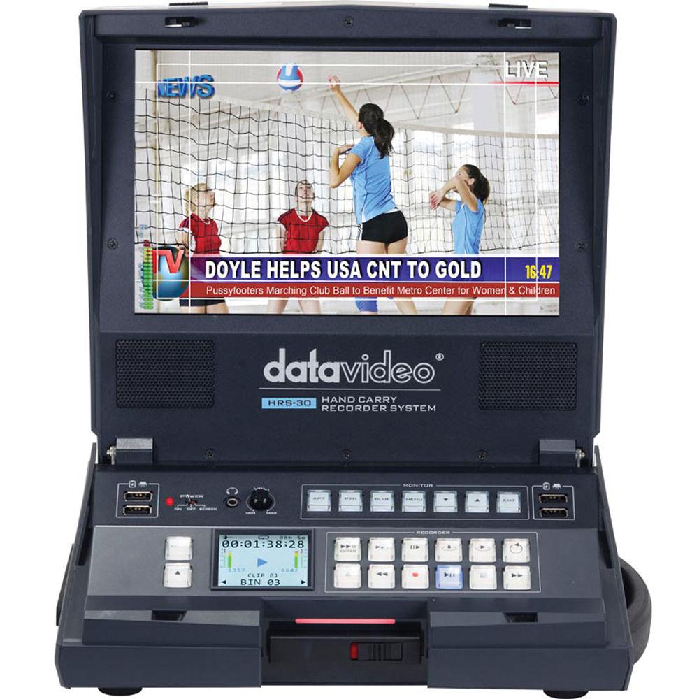 Datavideo HRS-30 Portable Hand Carried SD HD-SDI Recorder with Built-In 10.1" Monitor