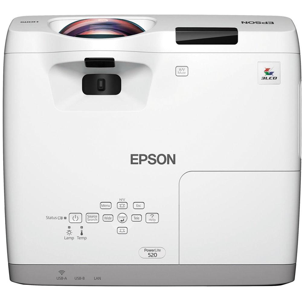 Epson PowerLite 520 3LCD Short Throw Projector