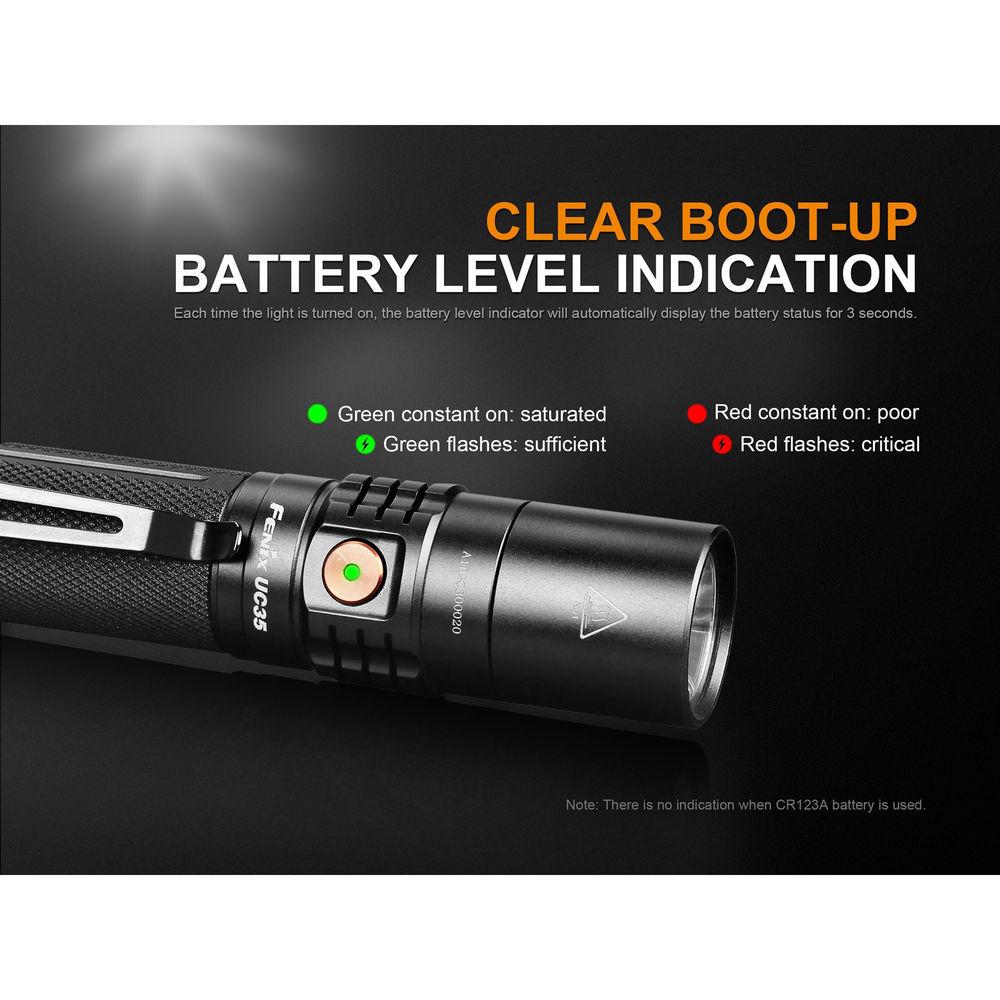 Fenix Flashlight UC35 v.2 Rechargeable LED Flashlight