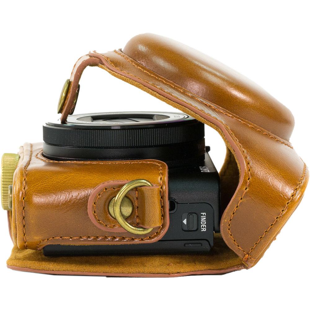 MegaGear Ever Ready PU Leather Camera Case and Strap for Sony Cyber-shot DSC-RX100 VI, V, IV, III